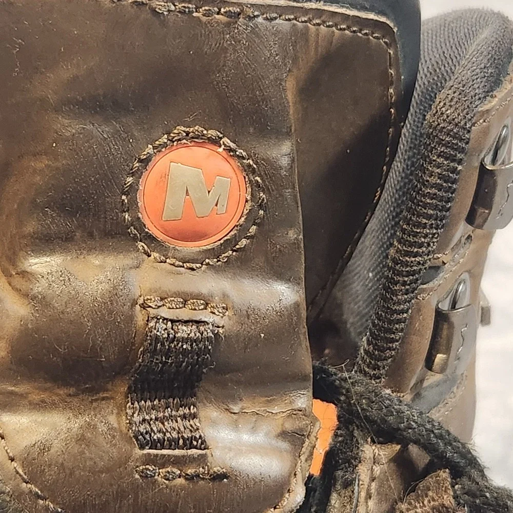 Merrell Boots Mens 10.5 Brown Reflex II Mid Leather Waterproof‎ Hiking Gorpcore